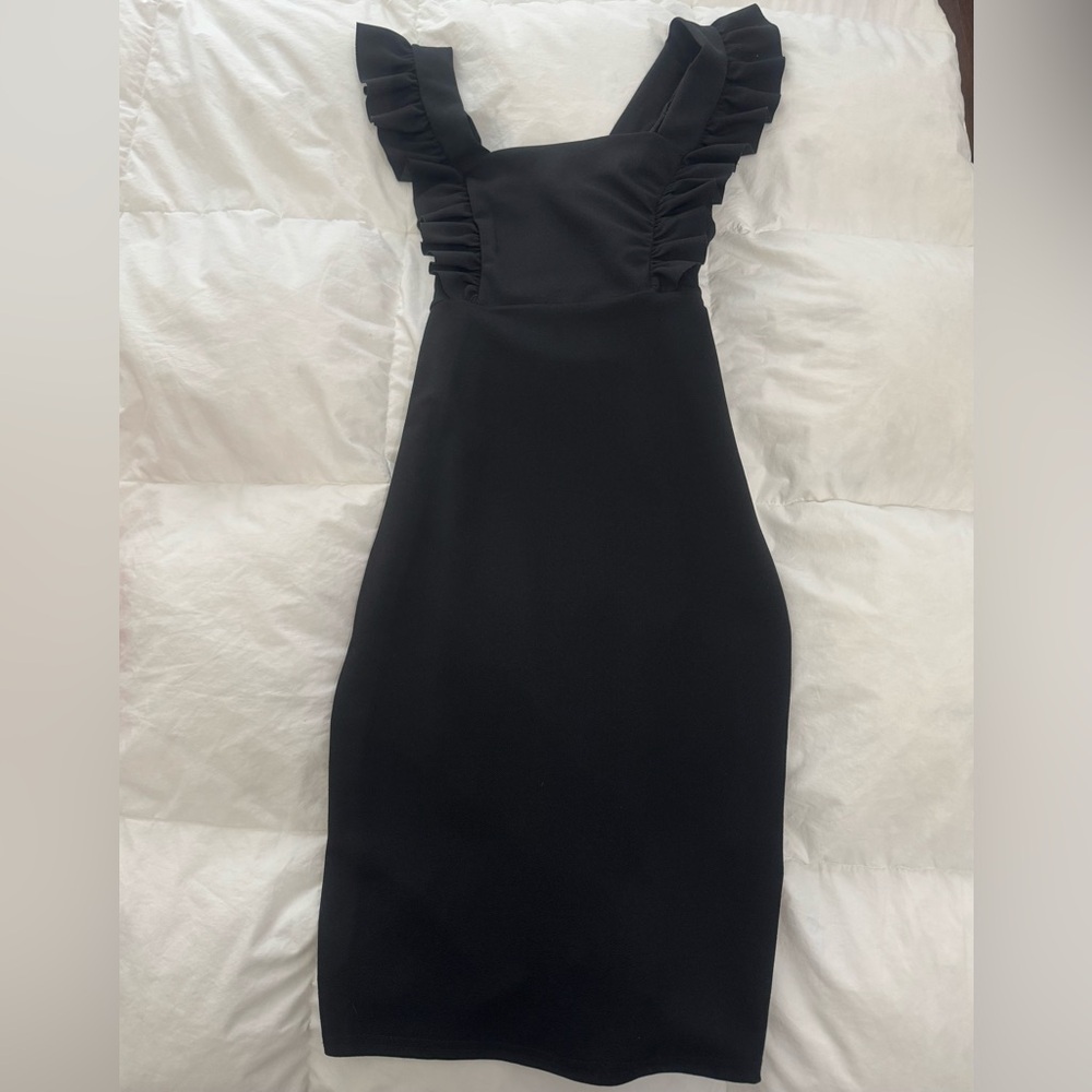 Black Ruffled Dress
